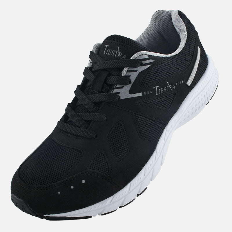 TIESTRA Walking Shoes for Women Running Shoes Black Outdoor Gym Fitness Trainer - Knixmax