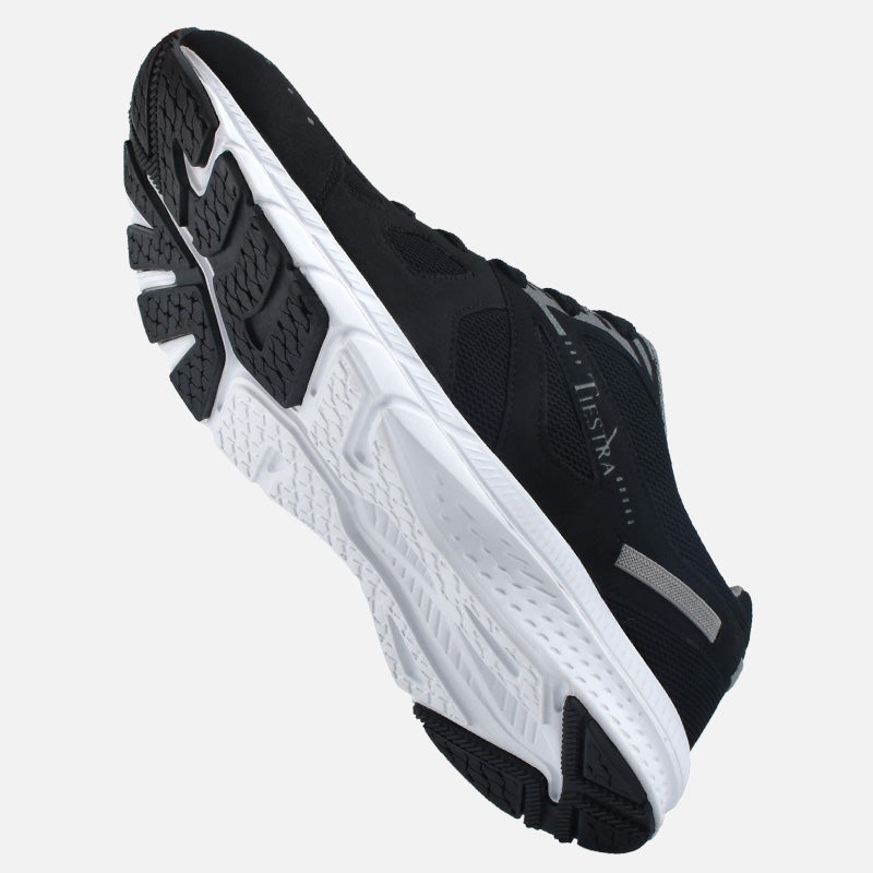 TIESTRA Walking Shoes for Men Running Shoes Black Outdoor Gym Fitness Trainer - Knixmax