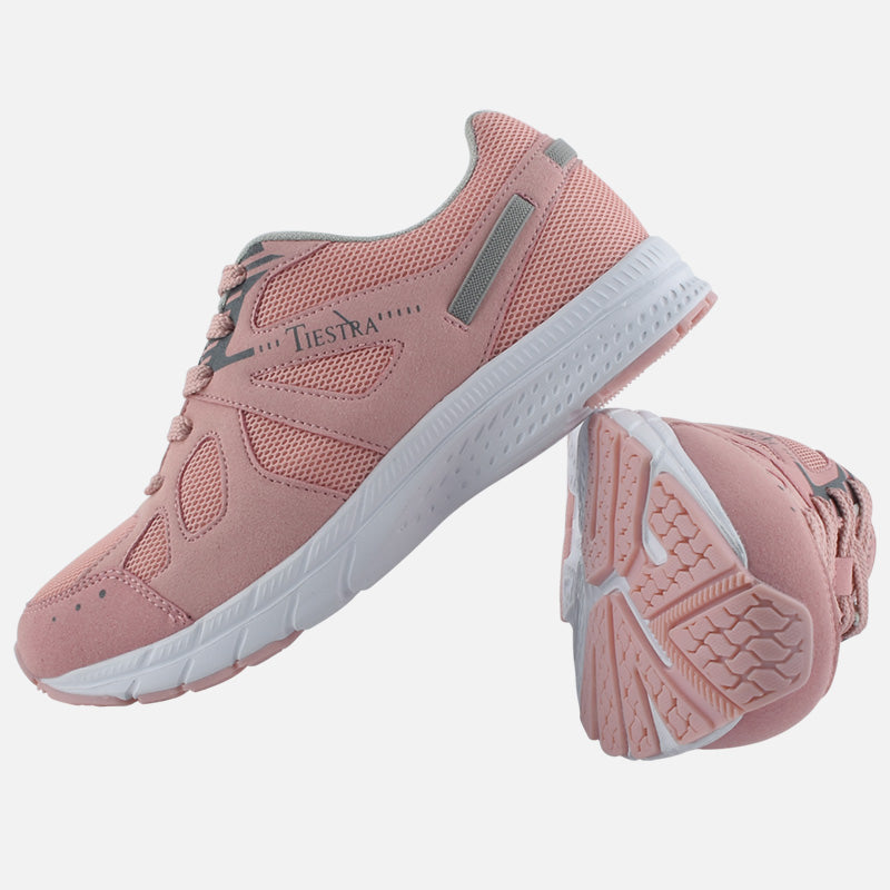 TIESTRA Walking Shoes for Women Running Shoes Pink Outdoor Gym Fitness Trainer - Knixmax