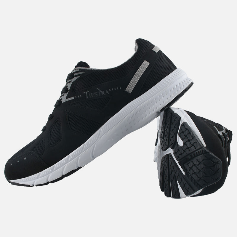 TIESTRA Walking Shoes for Women Running Shoes Black Outdoor Gym Fitness Trainer - Knixmax