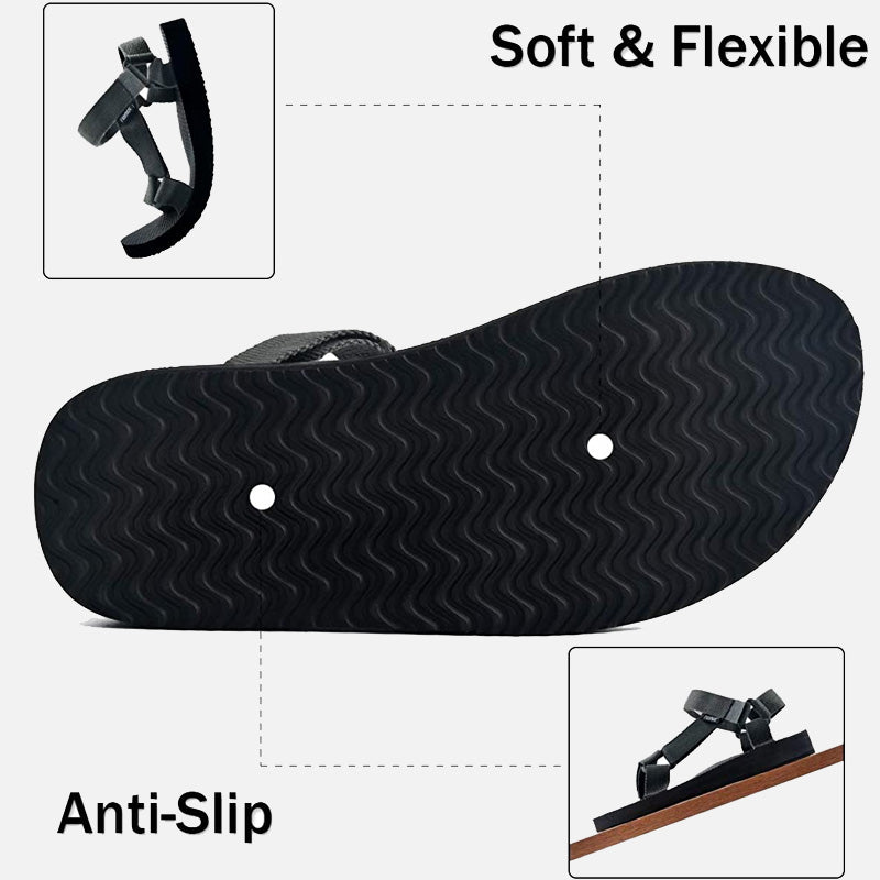 riemot Walking Sandals for Men Grey Casual Summer Shoes - Knixmax