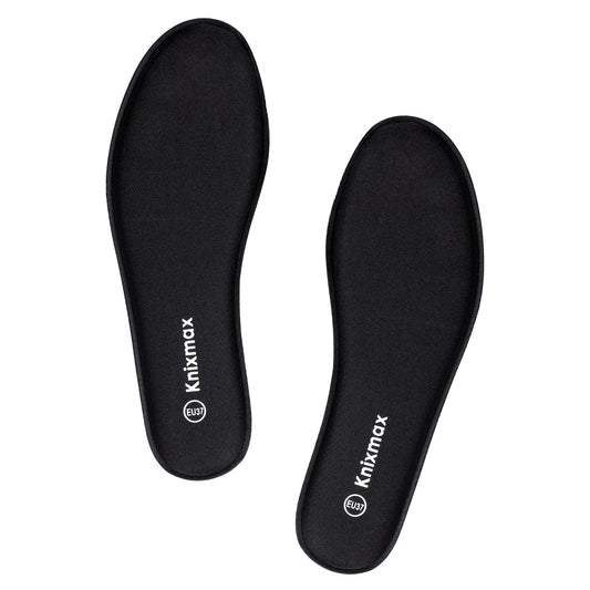 Knixmax Women's Memory Foam Insoles, Black, for Athletic Shoes & Sneakers
