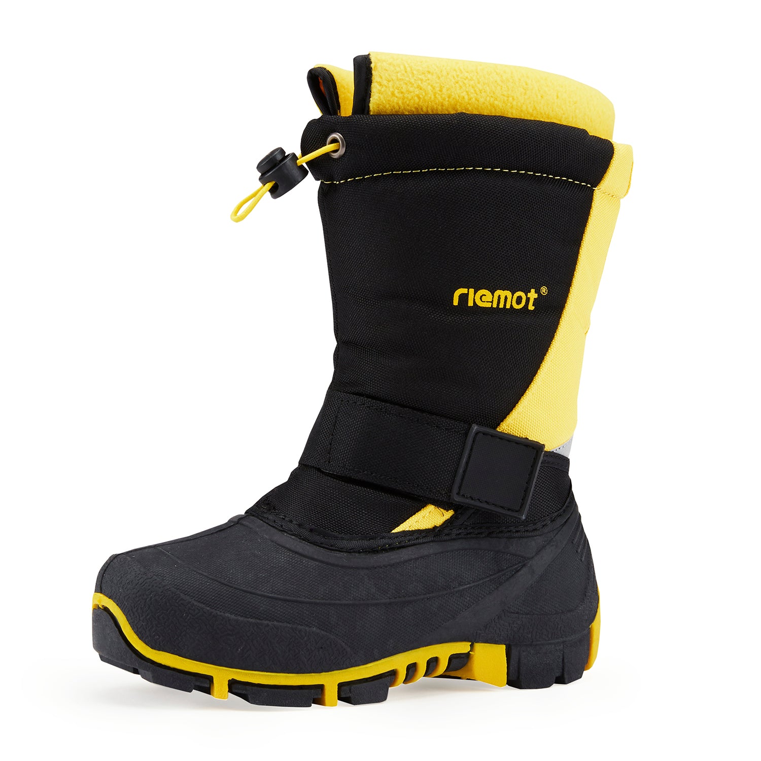 riemot Kids Snow Boots, Black Yellow, Waterproof Warm Shoes - Knixmax