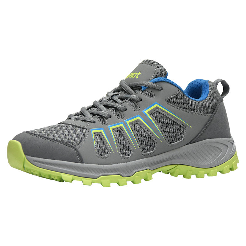 riemot Men's Hiking Shoes, Grey Green, Lightweight Trail Running Shoes, Athletic Outdoor Trainers - Knixmax