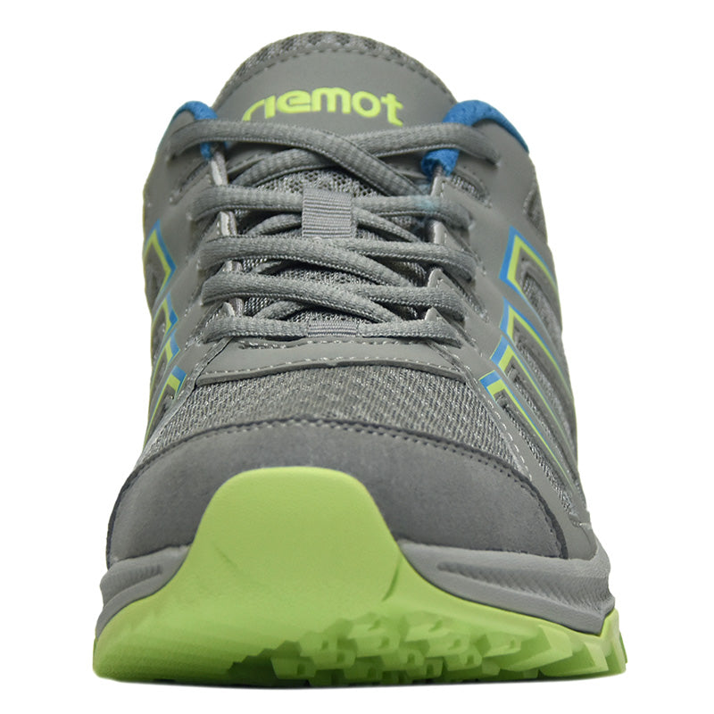 riemot Men's Hiking Shoes, Grey Green, Lightweight Trail Running Shoes, Athletic Outdoor Trainers - Knixmax