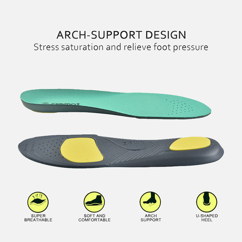 riemot Women's Orthotic Sport Insoles Mint Green Full Length Inner Soles with Arch Support - Knixmax