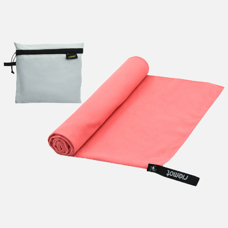 riemot Microfibre Pink Towel Lightweight Quick Drying Absorbent For Travel Camping Backpacking Sports Fitness - Knixmax