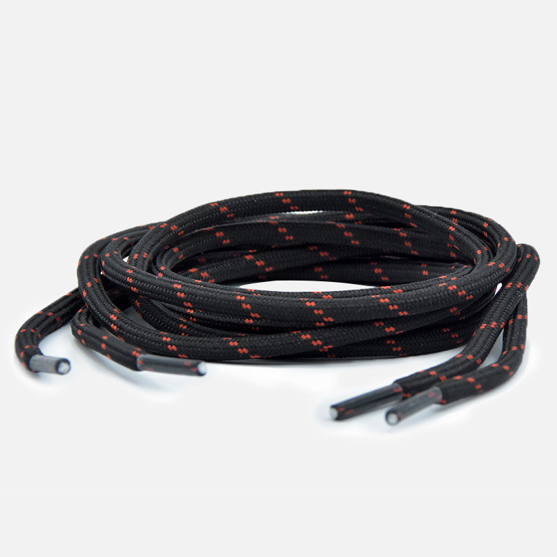 Knixmax Strong Round Shoe Laces Black Brown for Walking Boots Hiking Shoes Trainers Sneakers - Knixmax